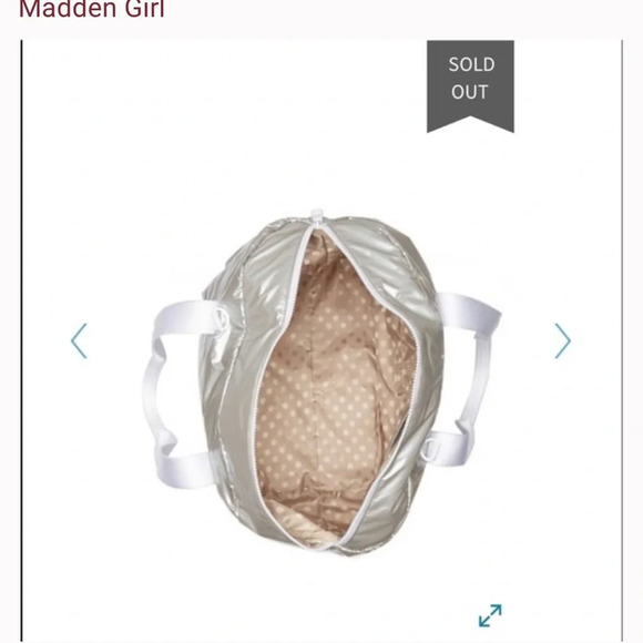 MADDEN Girl🌈Silver Parachute Overnighter Bag, Preowned, Hard to find! - Picture 7 of 16